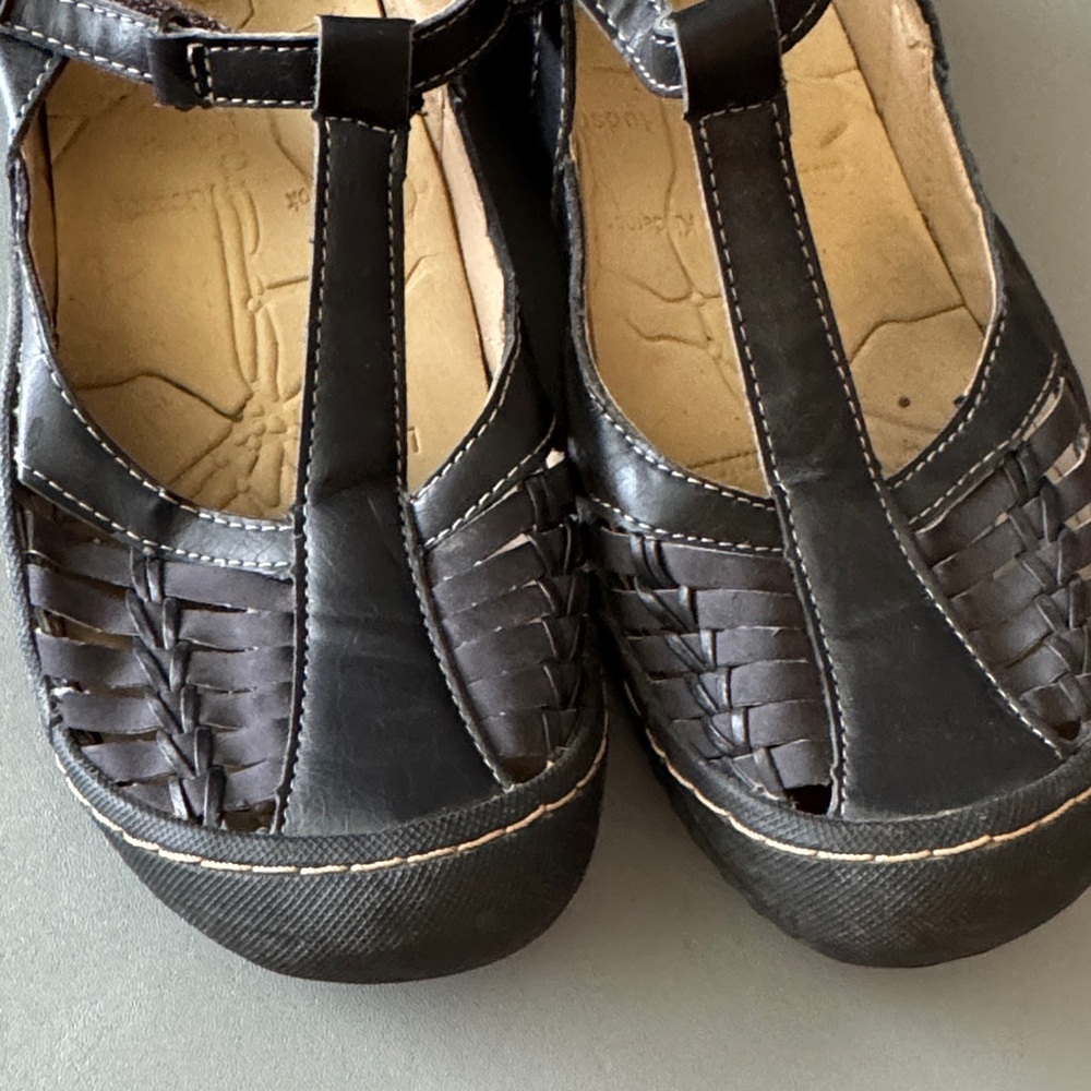 J-41 Black T-Strap Loafers - Picture 4 of 8